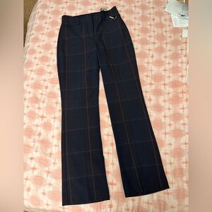 Express Men's Dark Plaid Dress Pants